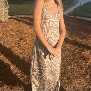 silk zebra print dress